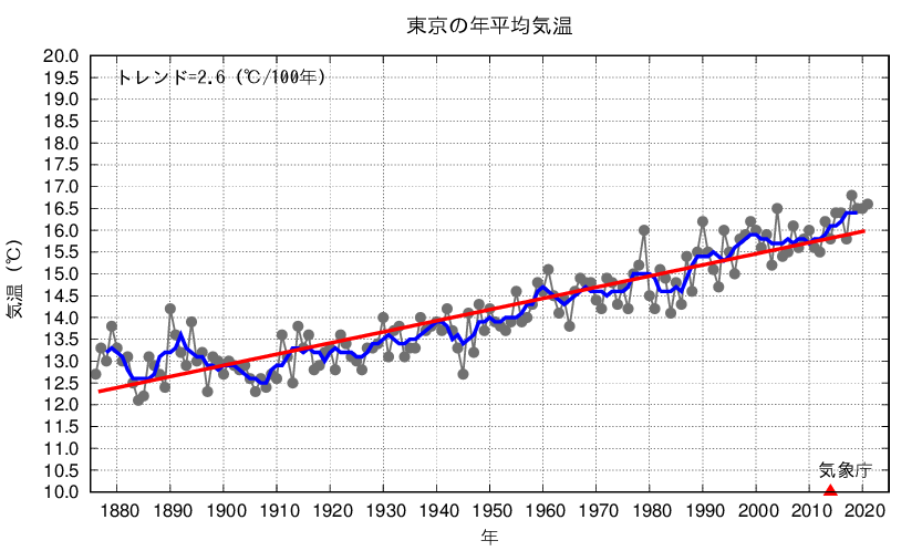 陽の当たる場所での高さ別温度